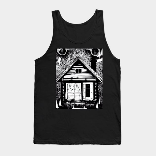 Wooden Cabin Tank Top by KOPERNIKO SHOP